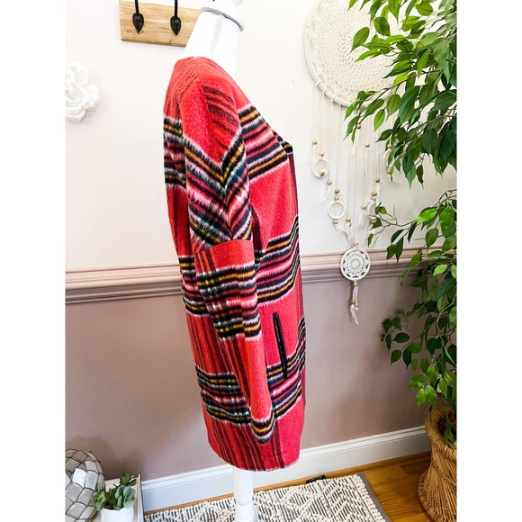 Maison Scotch Punk Radar Wool Blend Coat Red Plaid NWOT Sz Small - Picture 6 of 11